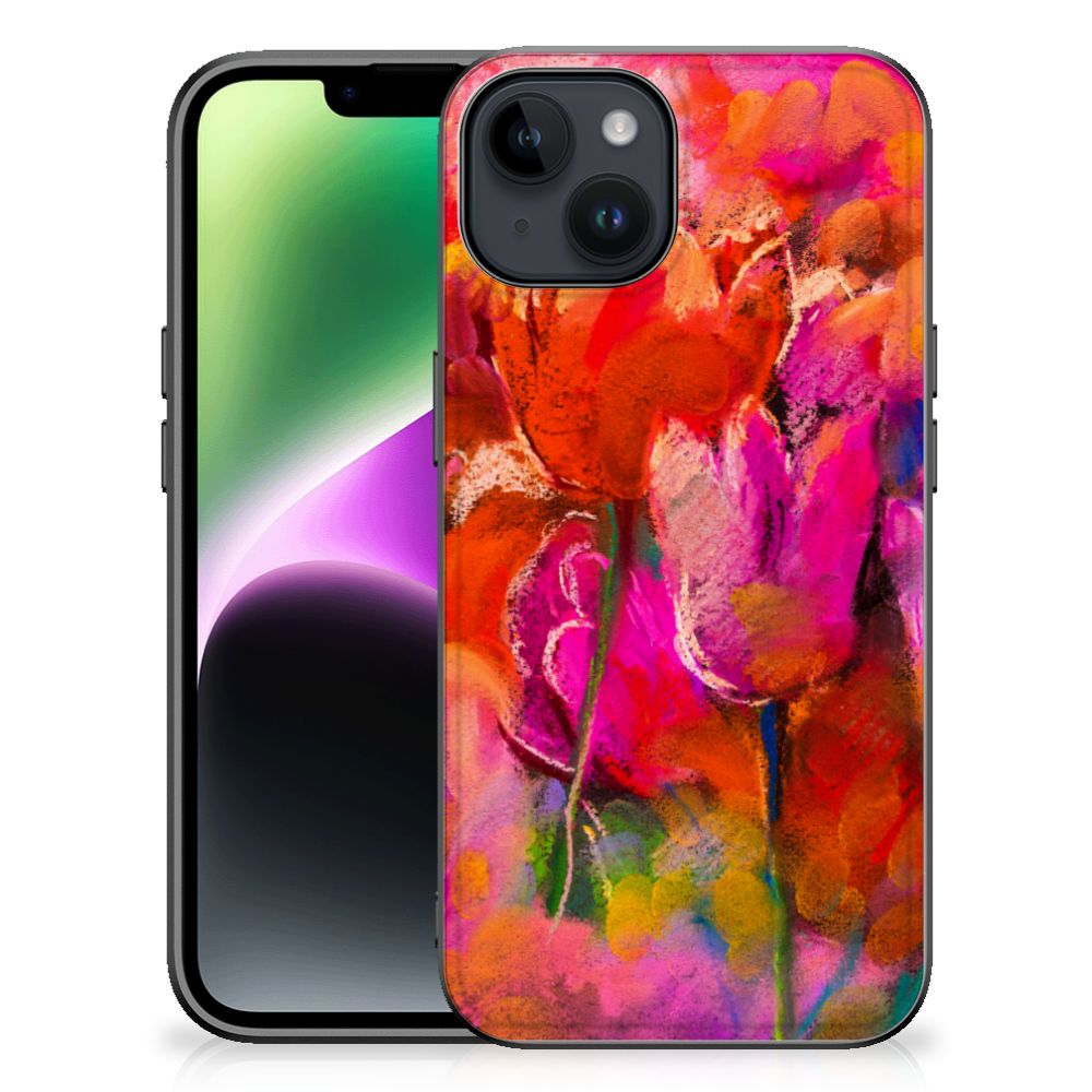 Kleurrijke Telefoonhoesje iPhone 15 Tulips