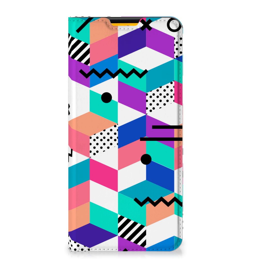Samsung Galaxy M52 Stand Case Blokken Kleurrijk - B2C Telecom
