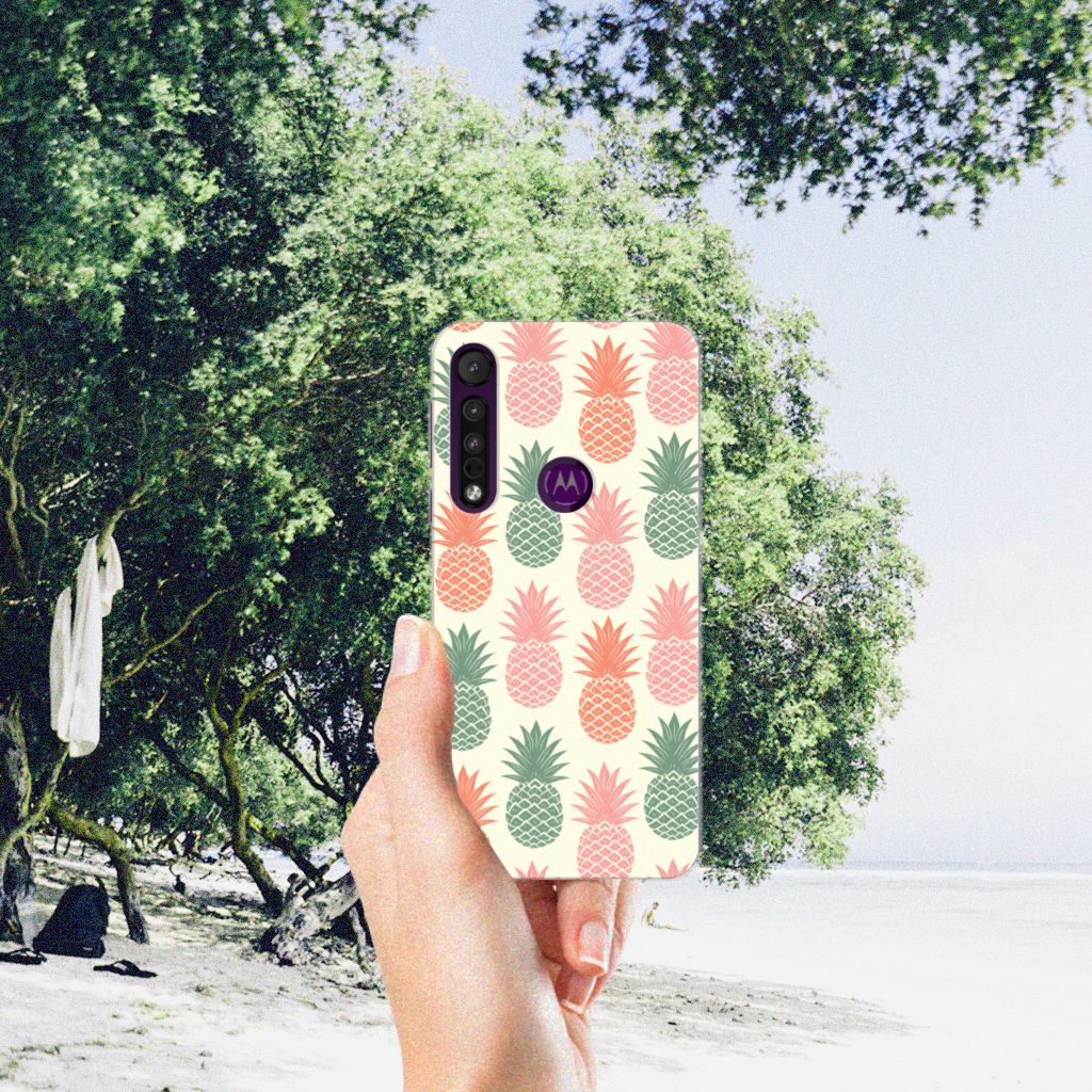 Motorola One Macro Siliconen Case Ananas B2C Telecom