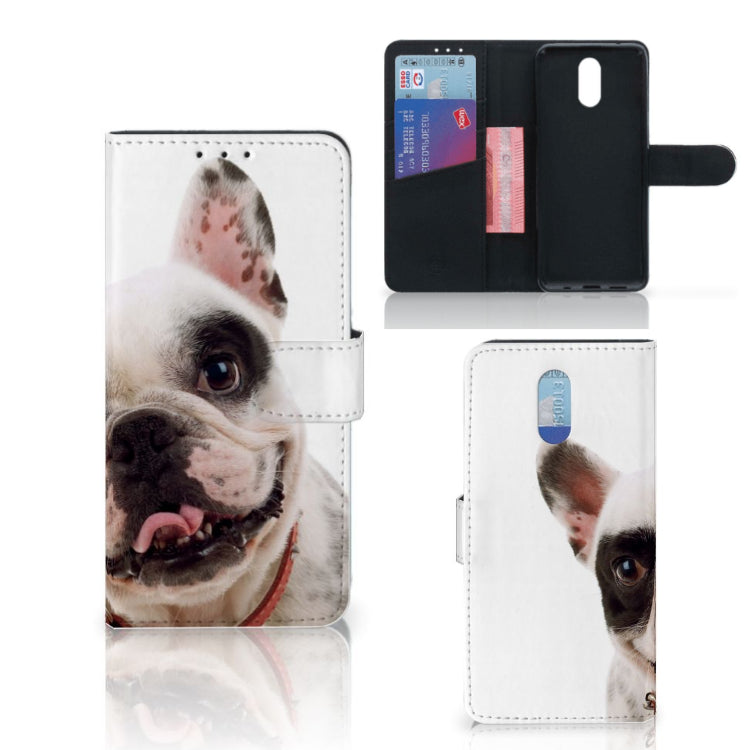 Nokia 2.3 Telefoonhoesje met Pasjes Franse Bulldog