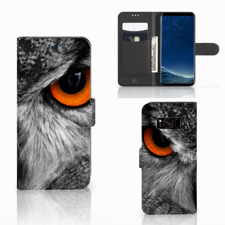 Samsung Galaxy S8 Telefoonhoesje met Pasjes Uil