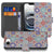 iPhone 16e Bookcase Tiles Color met unieke Turkse tegelprint en ruimte voor pasjes.