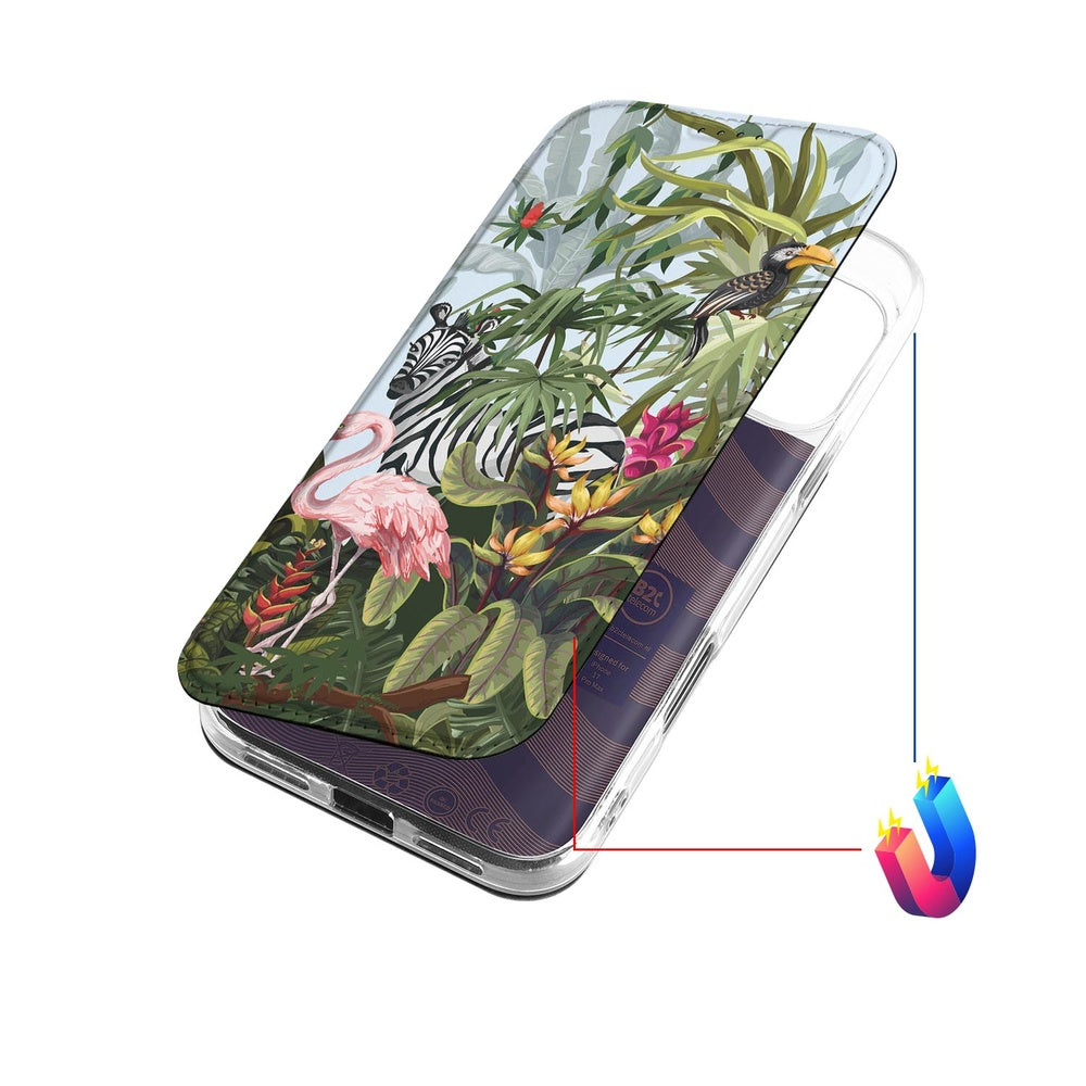 Book Cover Apple iPhone 17 Pro Max Jungle Jungle design aanzicht