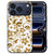 Apple iPhone 17 Pro Gouden Bloemen Backcover Hoesje achterzijde