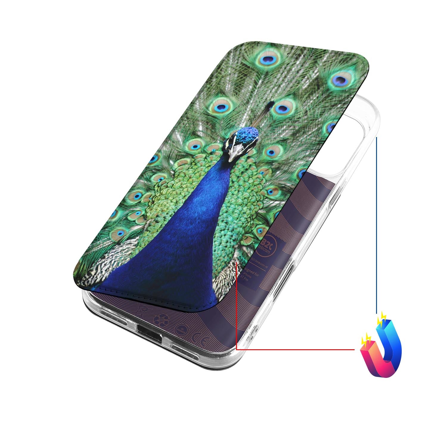 Book Case Apple iPhone 17 Pro Pauw pauwmotief bovenaanzicht