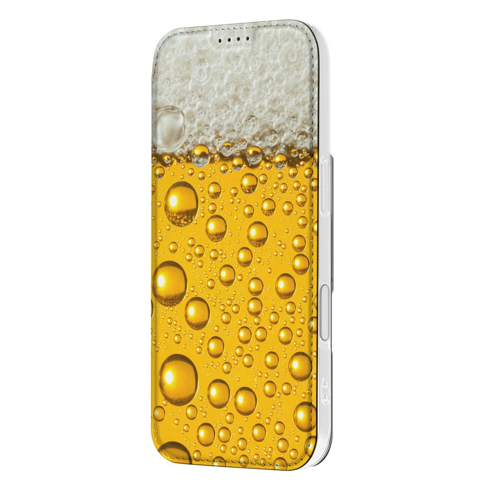 Apple iPhone 17 Wallet Case Bier ontwerp bierfd en zijaanzicht
