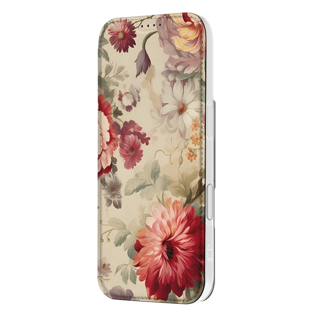 Apple iPhone 17 Book Case Bloemen bloemen ontwerp voorkant
