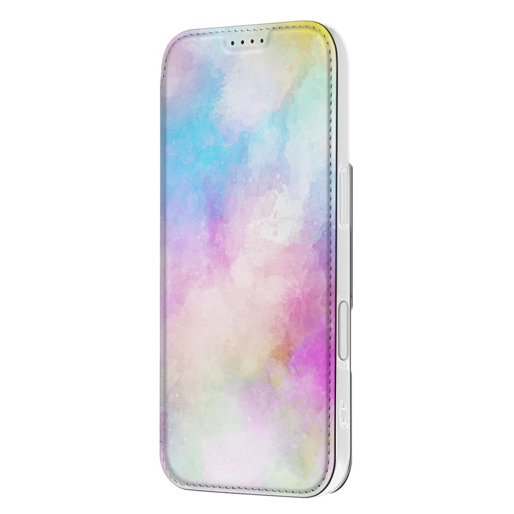 Apple iPhone 17 Wallet Case Watercolor Light design book case aanzicht