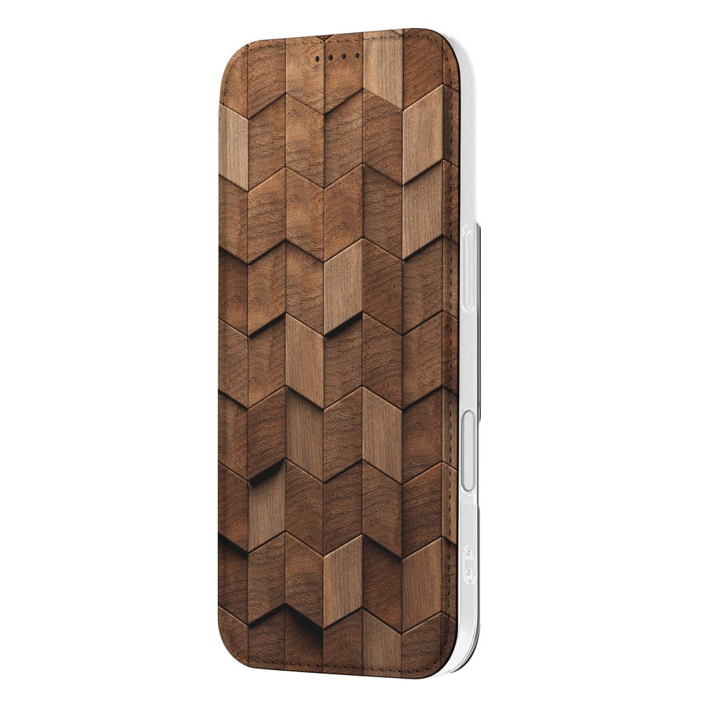 Apple iPhone 17 Bookcase Wooden Cubes design houten kubussen aanzicht