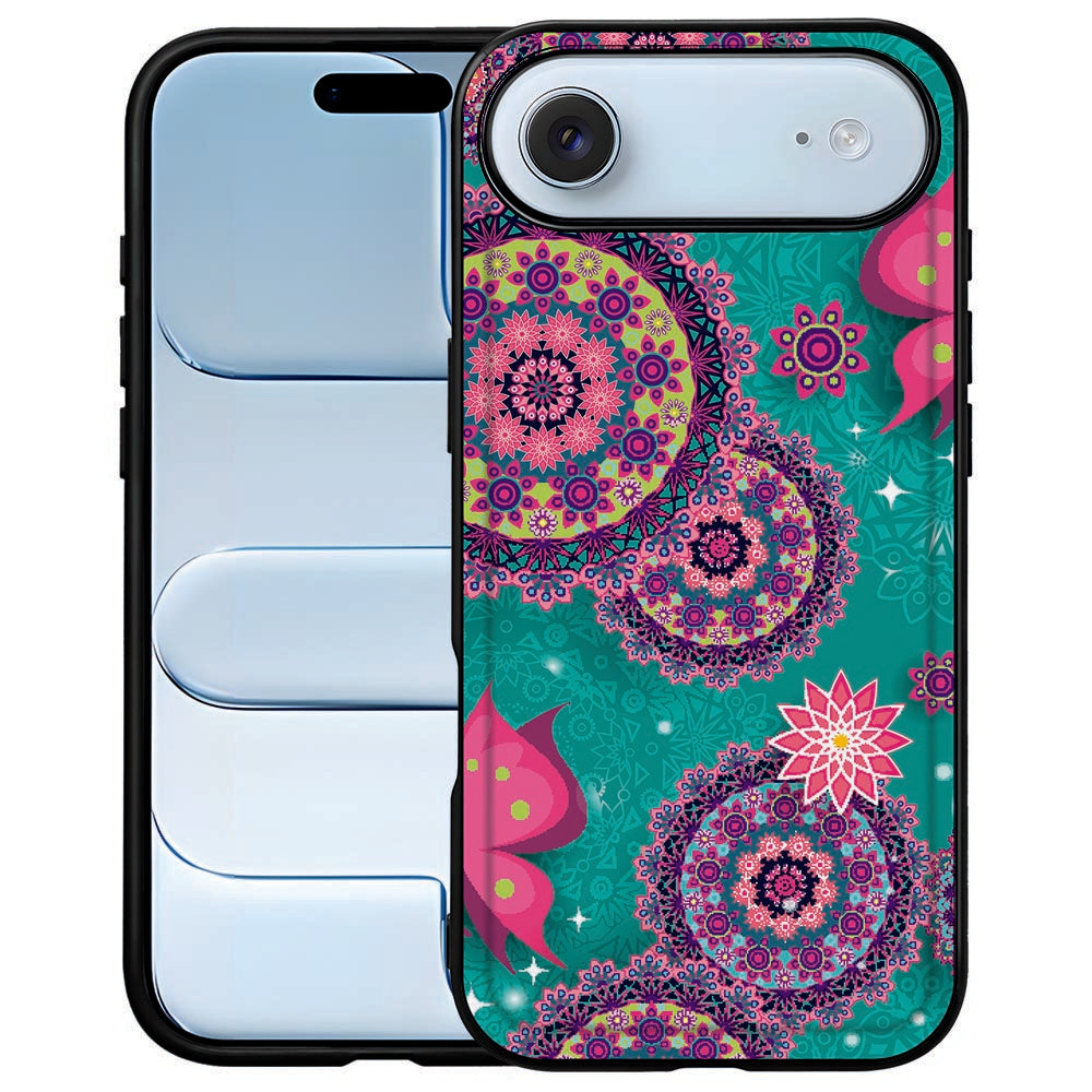Apple iPhone Air Backcover Hoesje Cirkels en Vlinders achteraanzicht