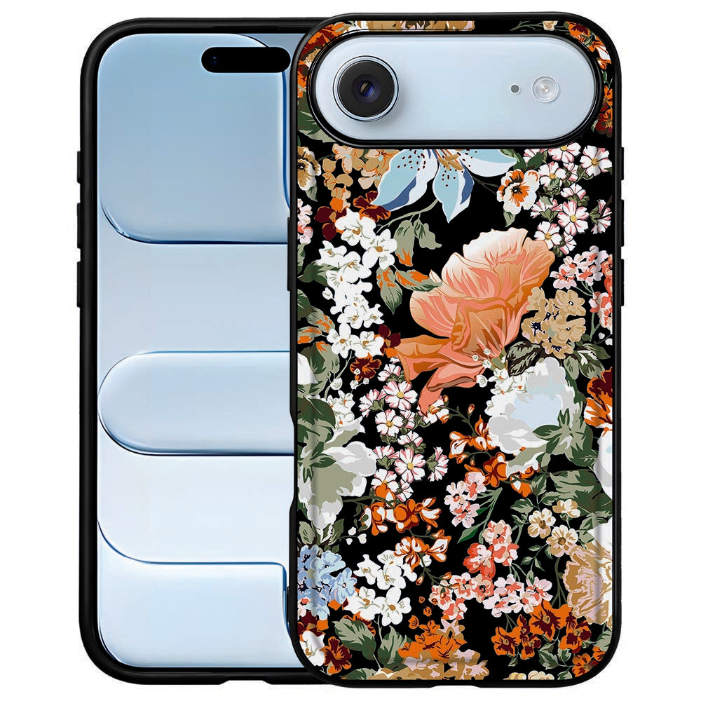 Apple iPhone Air Dark Flowers Backcover Hoesje bloemen print achterkant