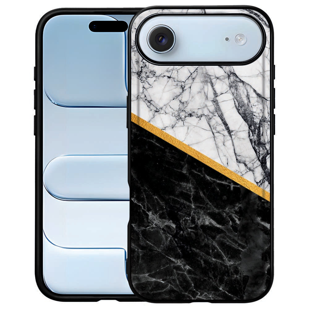 Apple iPhone Air Beschermhoes Marble White Black voorzijde