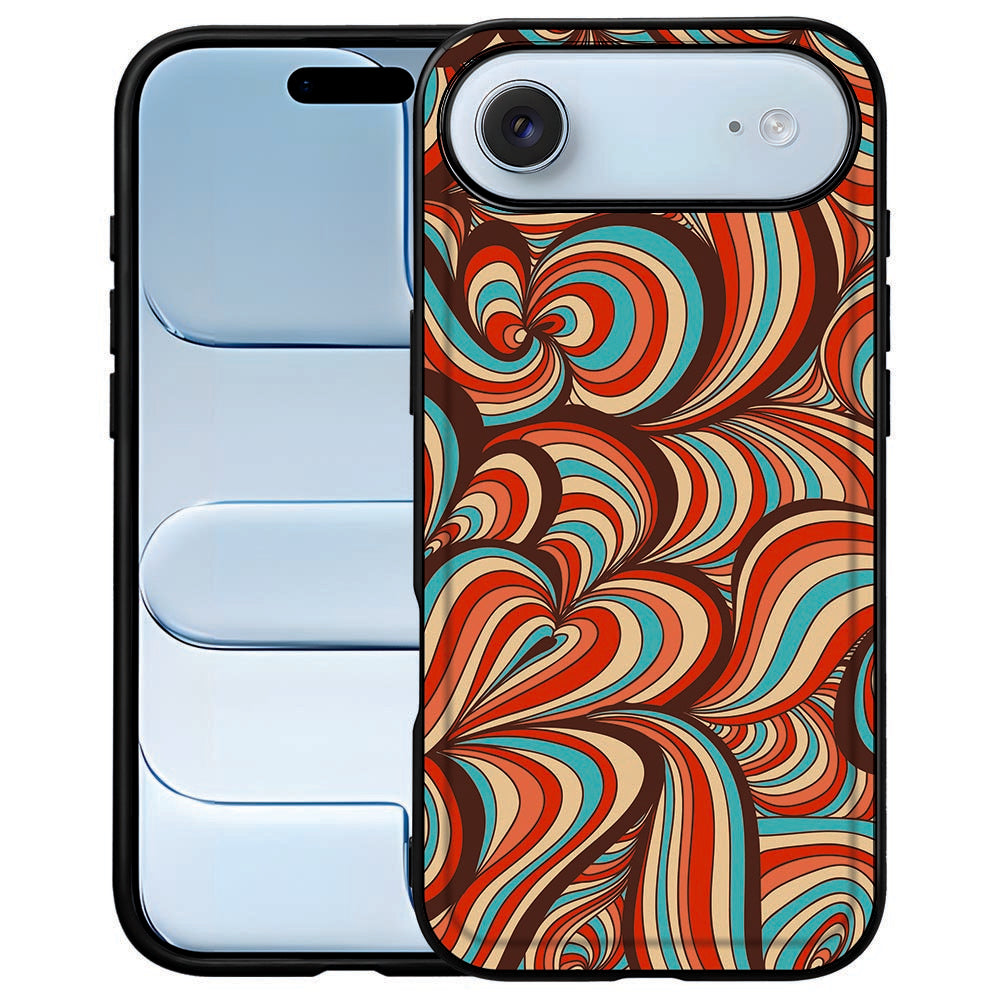 Apple iPhone Air Back Cover Retro kleurrijk ontwerp zijaanzicht