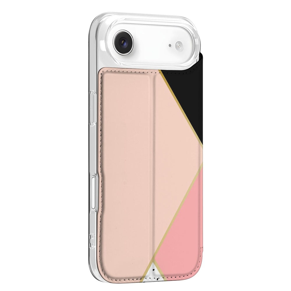 Apple iPhone Air Telefoonhoesje Black Pink Shapes design achterkant
