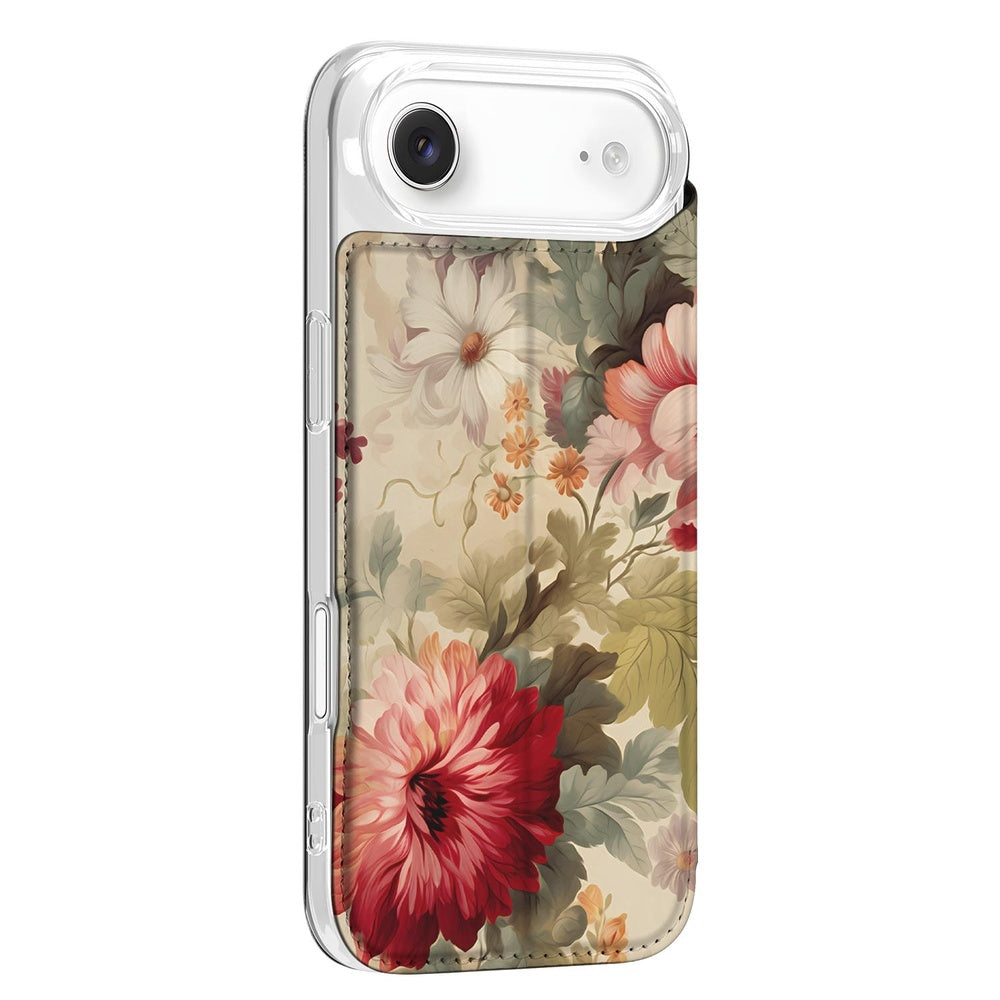 Apple iPhone Air Book Wallet Case Bloemen bloemenprint zijaanzicht