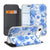 Apple iPhone Air Smart Cover Hoesje Flowers Blue bloemen design blauw aanzicht