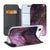 Apple iPhone Air Book Case Galaxy ontwerp paars sterrenruimte aanzicht