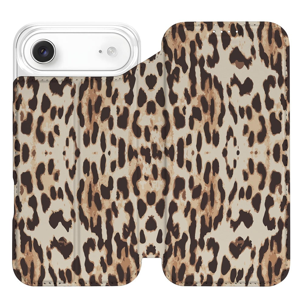 Apple iPhone Air Telefoonhoesje Leopard design bovenaanzicht
