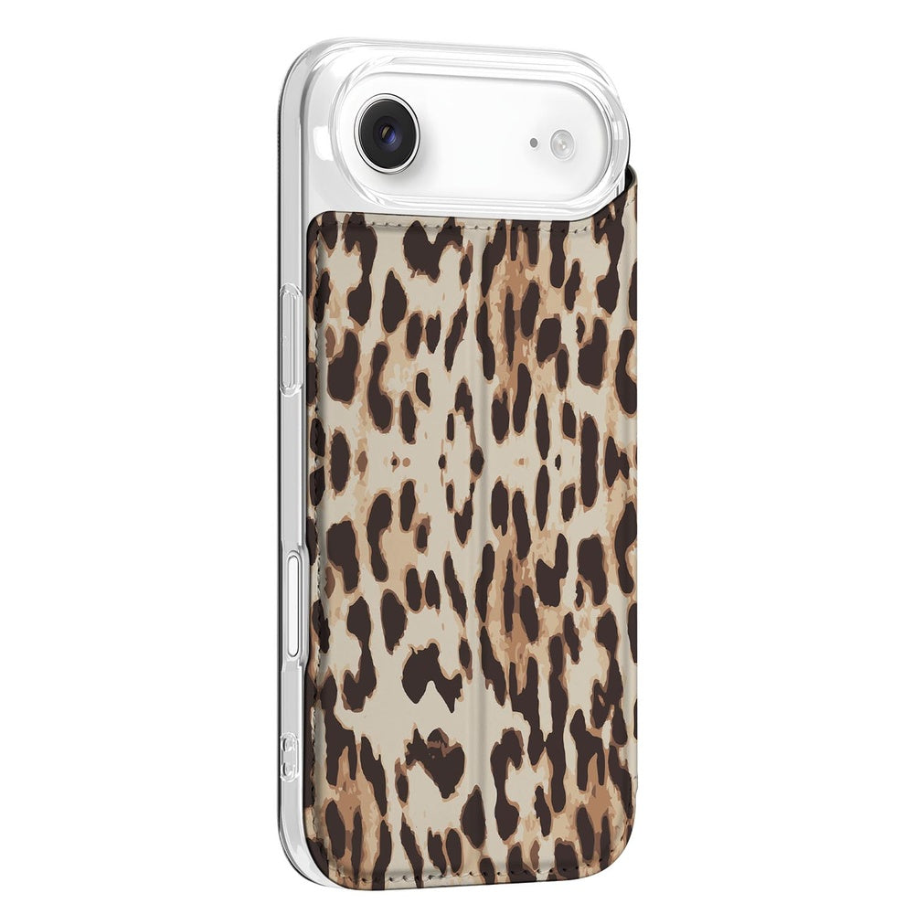 Apple iPhone Air Telefoonhoesje Leopard design staande achterkant