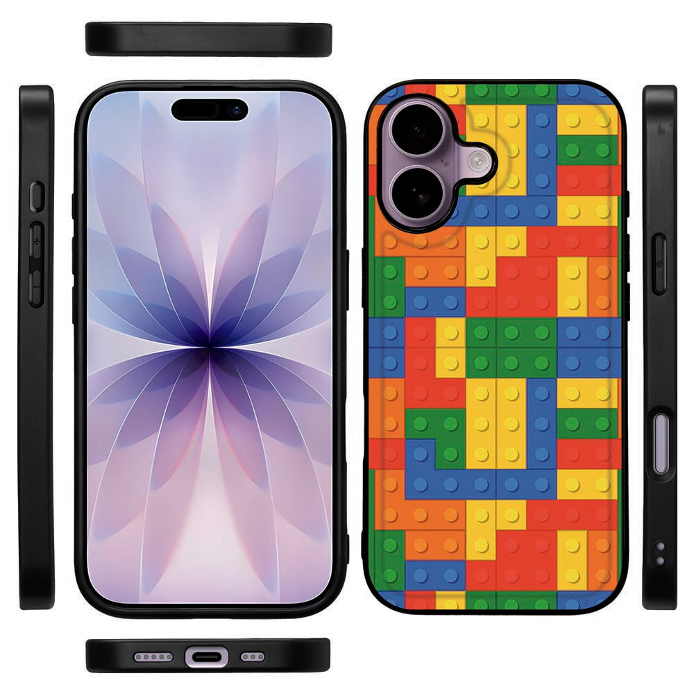 Apple iPhone 17 Back Cover Apple iPhone 17 Blokken blokpatroon voorkant