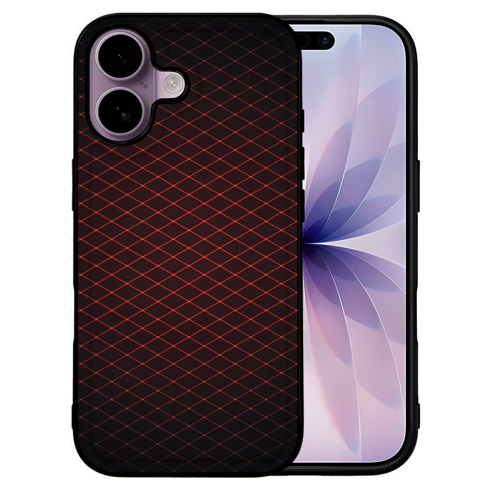 Apple iPhone 17 Back Cover Geruit Rood achterkant geruit design rood