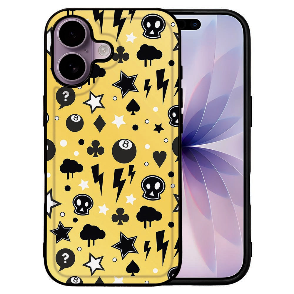 Apple iPhone 17 Backcover Hoesje Punk Yellow achterkant ontwerp