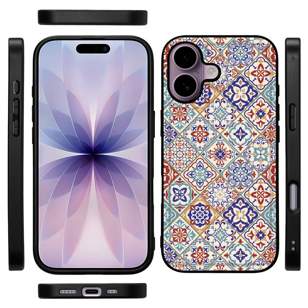 Apple iPhone 17 Beschermhoes Tiles Color voorkant achterkant zijkanten