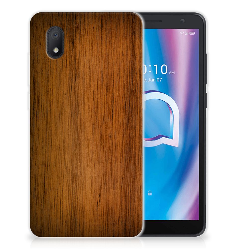 Alcatel 1B (2020) Bumper Hoesje Donker Hout B2C Telecom