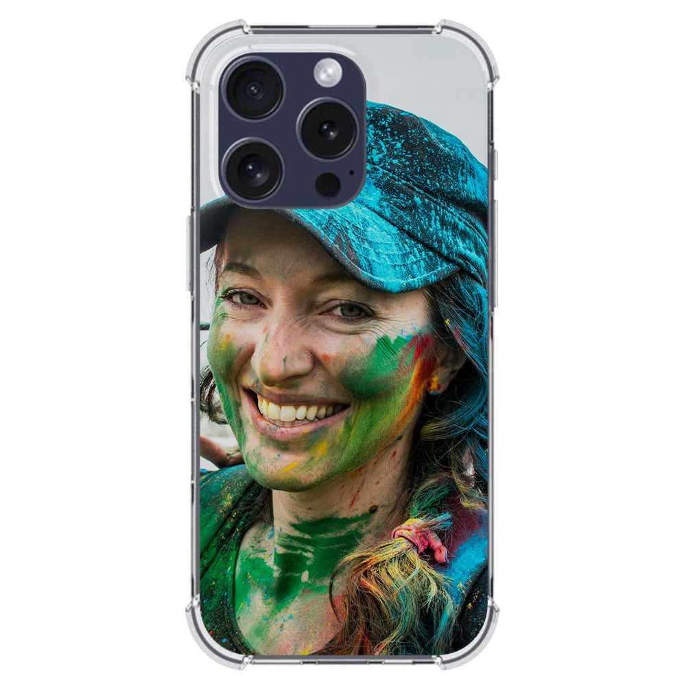 Apple iPhone 16 Pro Anti-Shock Back Cover Hoesje Maken kleurrijk ontwerp hoofdfoto