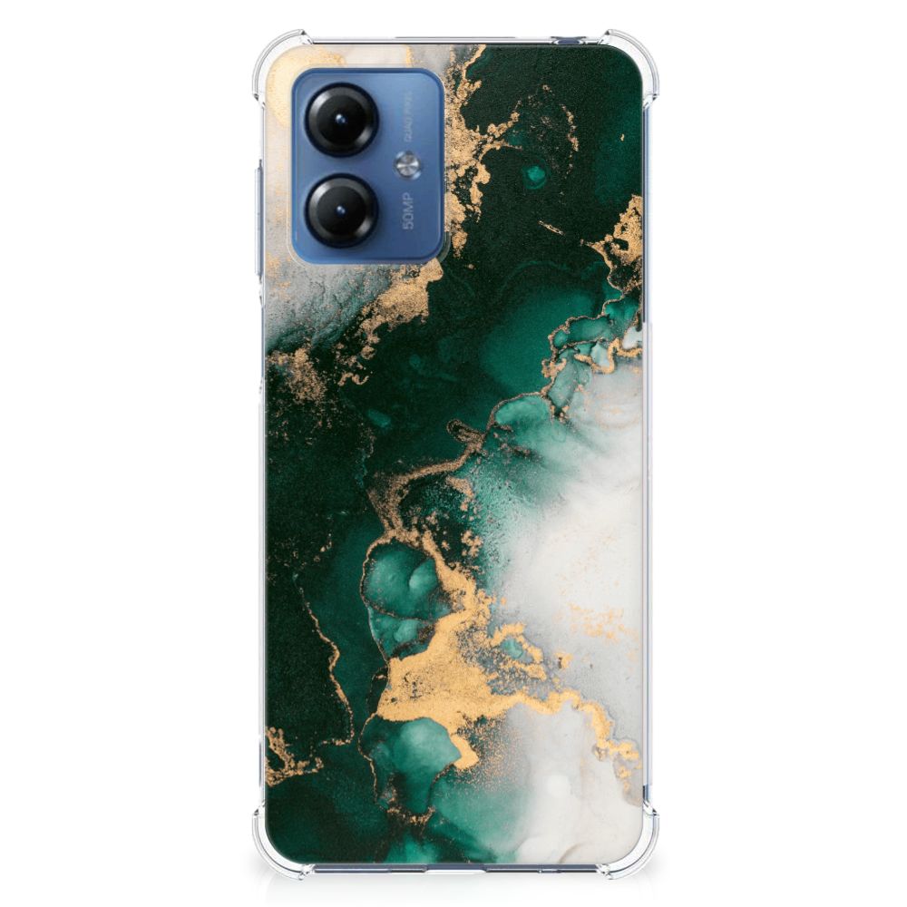 Anti-Shock Hoesje voor Motorola Moto G14 Marmer Groen B2C Telecom