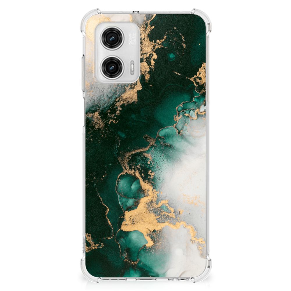 Anti-Shock Hoesje voor Motorola Moto G73 Marmer Groen B2C Telecom