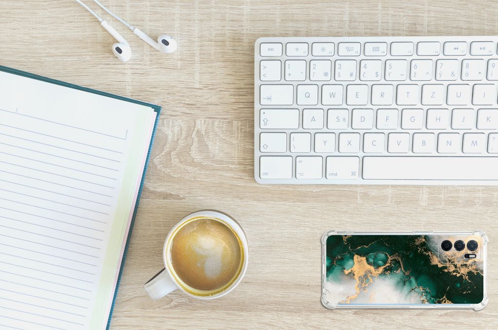 Anti-Shock Hoesje voor OPPO A16 | A16s | A54s Marmer Groen B2C Telecom