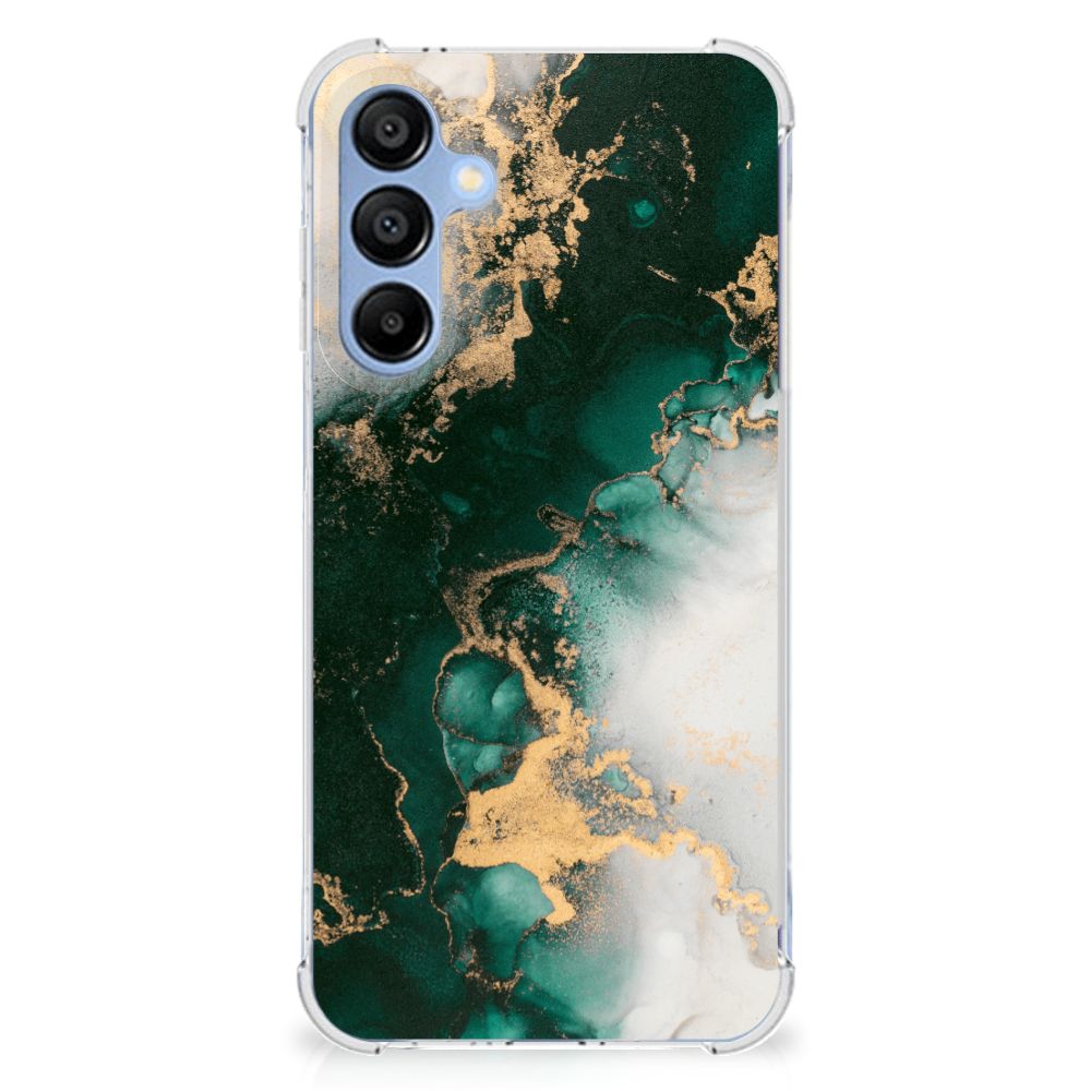 Samsung Galaxy A16 Anti-Shock Hoesje Marmer Groen achterkant