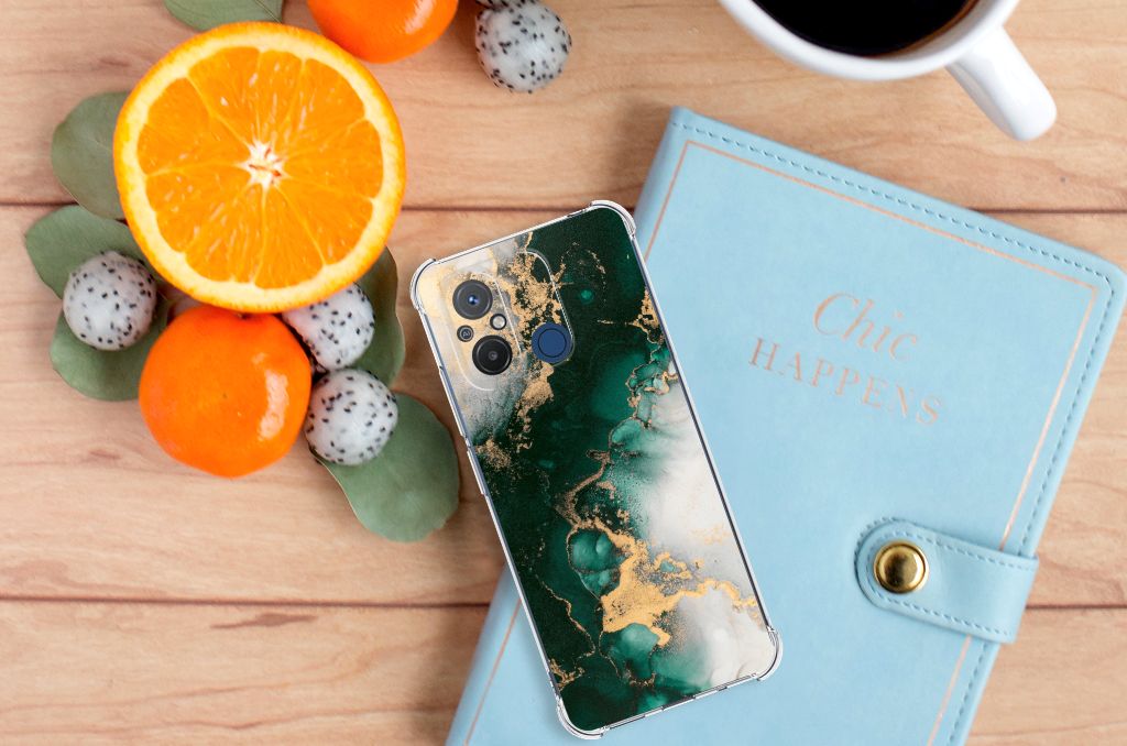 Anti-Shock Hoesje voor Xiaomi Redmi 12C Marmer Groen B2C Telecom