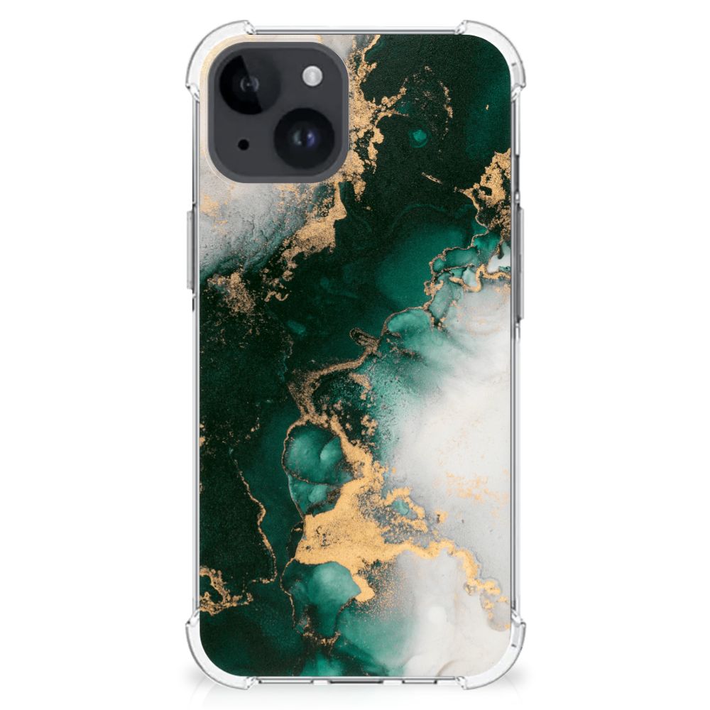 Anti-Shock Hoesje voor iPhone 15 Marmer Groen B2C Telecom