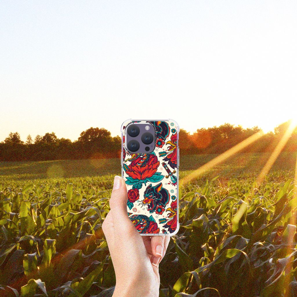 Anti-shock Hoesje met foto voor iPhone 15 Pro Old Skool B2C Telecom