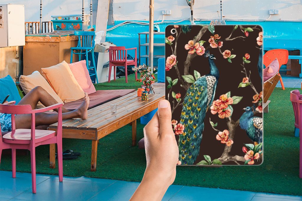 Apple iPad 10.2 | iPad 10.2 (2020) | 10.2 (2021) Back Case Pauw met Bloemen