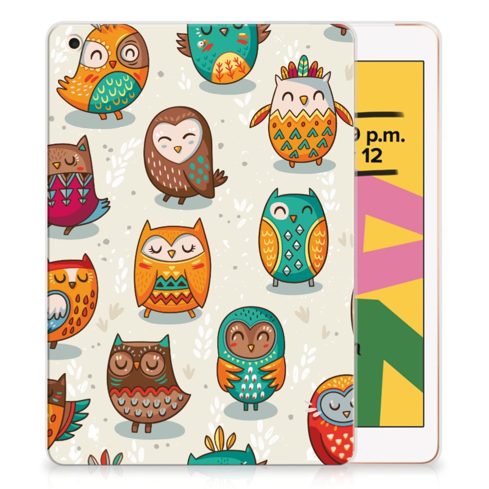 Apple iPad 10.2 | iPad 10.2 (2020) | 10.2 (2021) Back Case Vrolijke Uilen