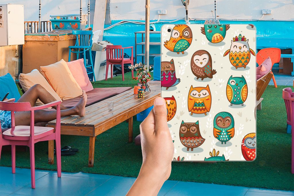 Apple iPad 10.2 | iPad 10.2 (2020) | 10.2 (2021) Back Case Vrolijke Uilen