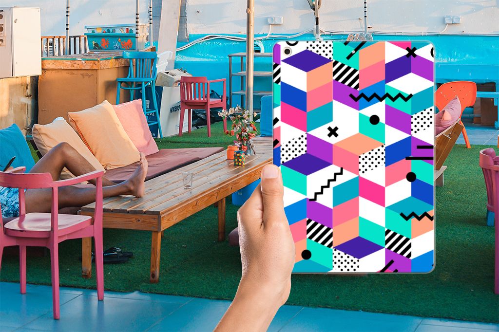 Apple iPad 10.2 | iPad 10.2 (2020) | 10.2 (2021) Back Cover Blokken Kleurrijk