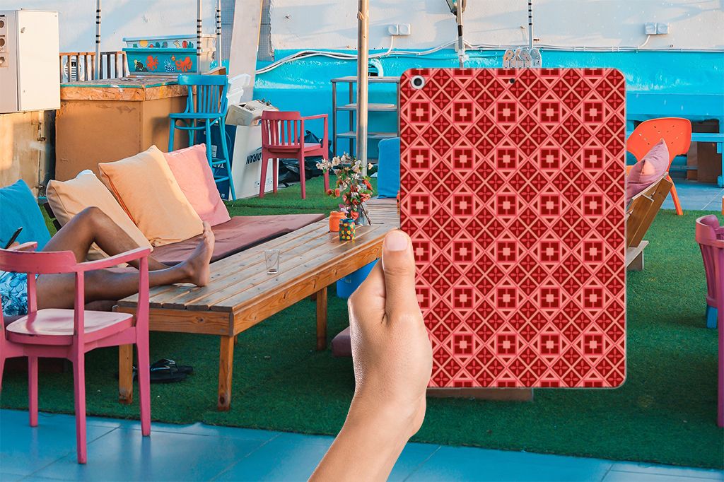Apple iPad 9.7 2018 | 2017 Hippe Hoes Batik Rood
