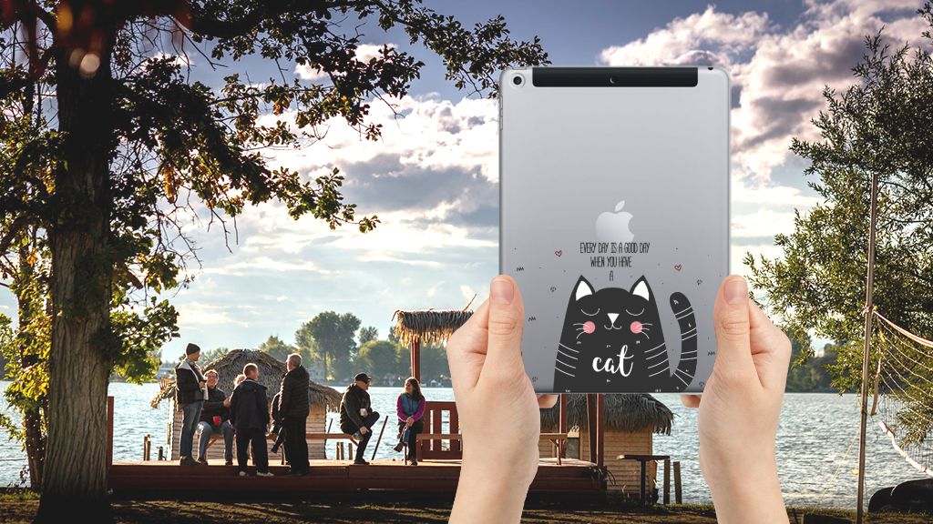 Apple iPad 9.7 2018 | 2017 Tablet Back Cover Cat Good Day