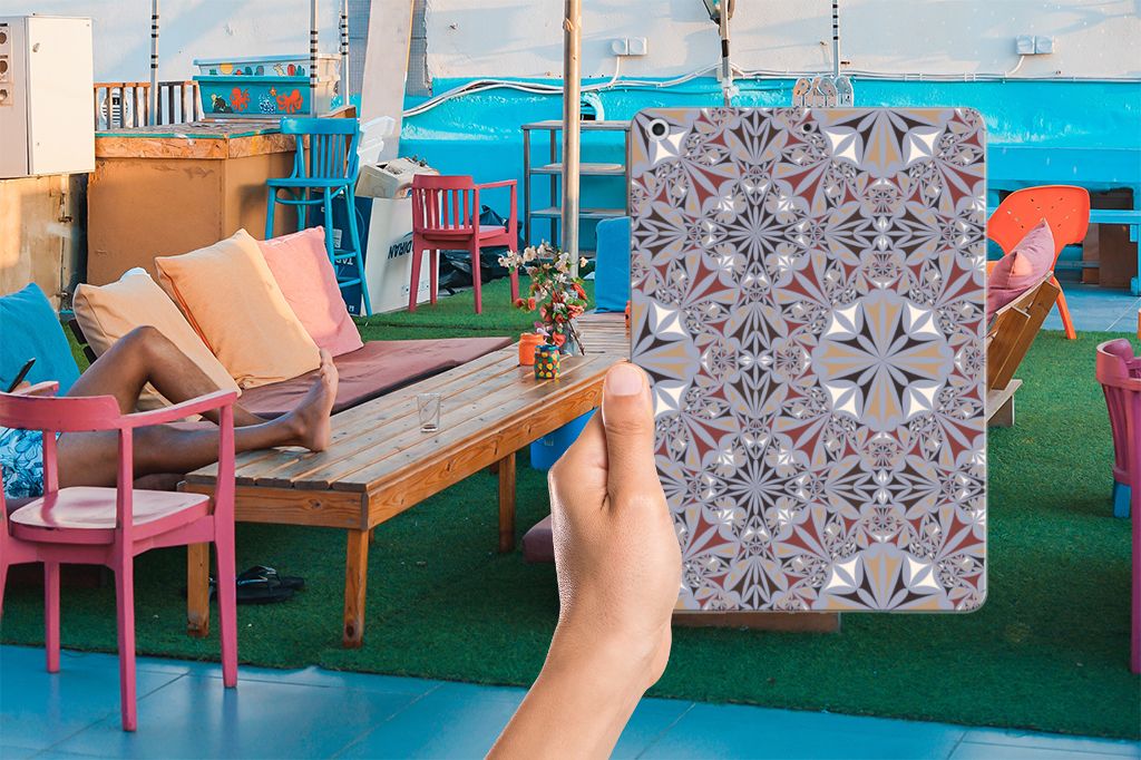 Apple iPad 9.7 2018 | 2017 Tablet Back Cover Flower Tiles