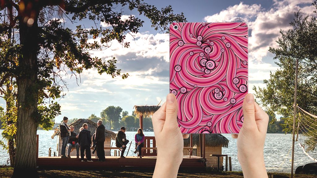Apple iPad 9.7 2018 | 2017 Tablethoes Swirl Pink