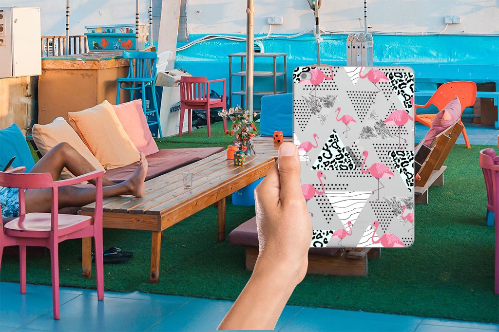Apple iPad Mini 4 | Mini 5 (2019) Back Case Flamingo Triangle