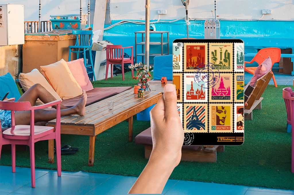 Apple iPad Mini 4 | Mini 5 (2019) Hip Hoesje Postzegels