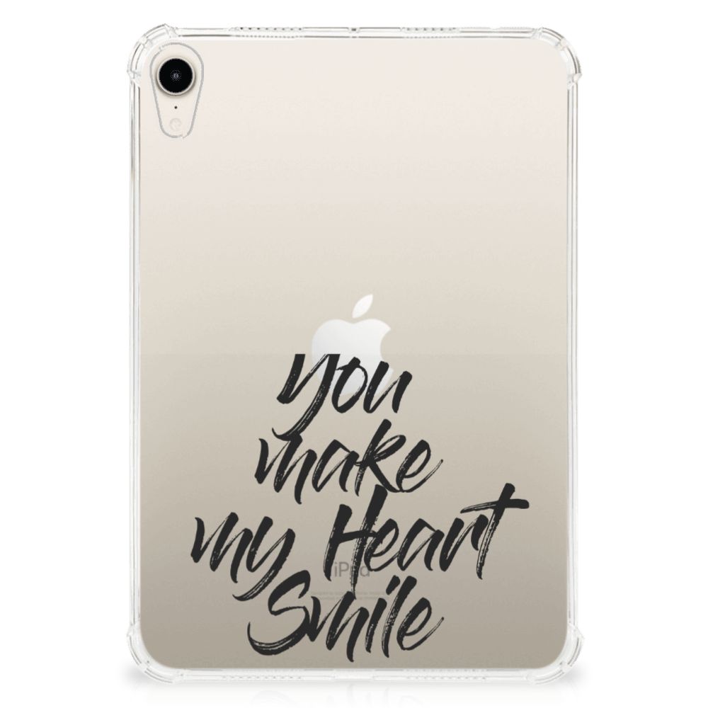 Apple iPad mini 6 (2021) Back cover met naam Heart Smile