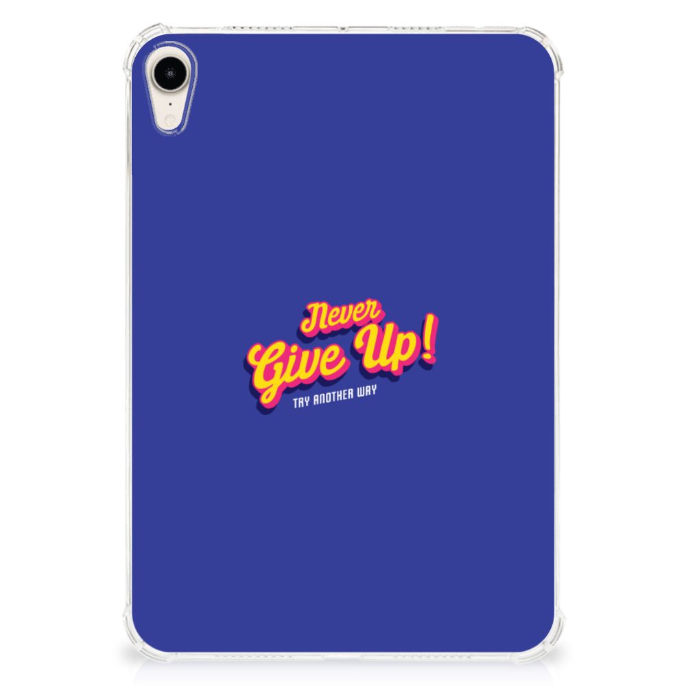 Apple iPad mini 6 (2021) Back cover met naam Never Give Up - B2C Telecom