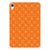 Apple iPad mini 6 (2021) Hippe Hoes Batik Oranje met een kleurrijke batikprint in oranje en geel.