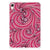 Apple iPad mini 6 (2021) Tablethoes Swirl Pink met kleurrijke rosa en zwarte spiralen